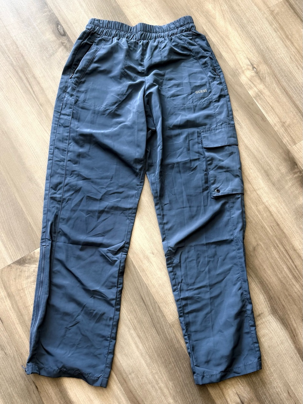 GUESS Dark Blue Cargo Pants with Side Zips